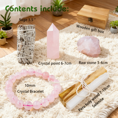 Calm Ritual Box — Sage, Selenite & Amethyst
