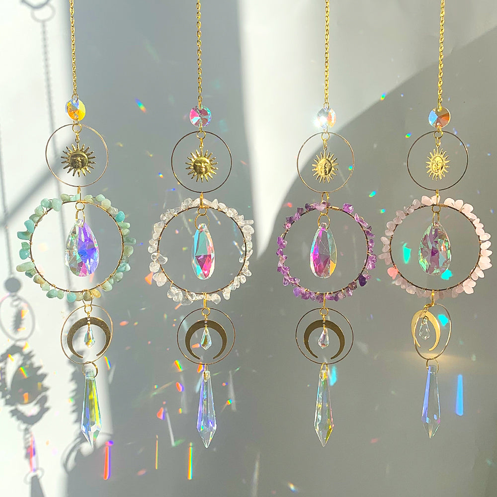 Crystal Suncatcher Wind Chime Rainbow