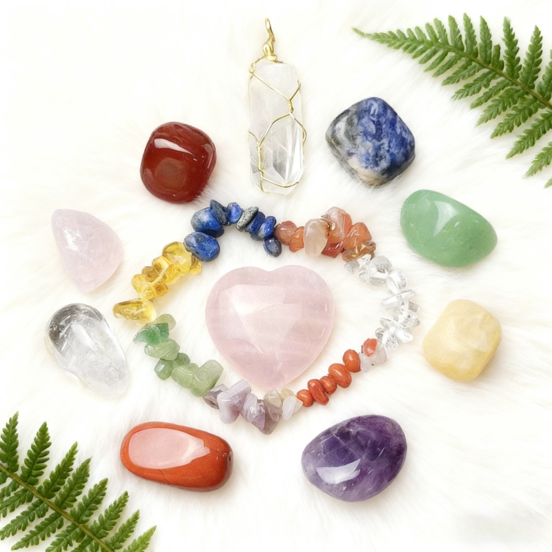 Chakra stones layout view